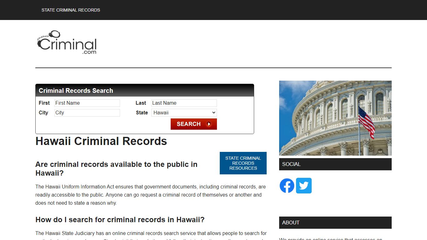 Hawaii Criminal Records